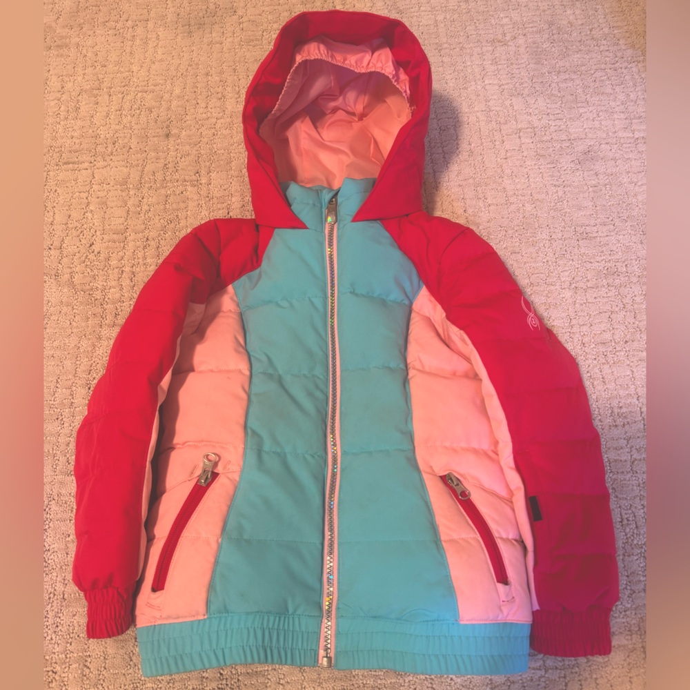 Spyder Zadie Girls Pink & Blue Ski Jacket